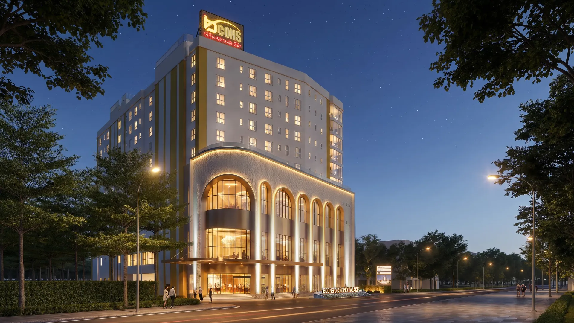 Phối cảnh tổng thể Bcons Diamond Palace